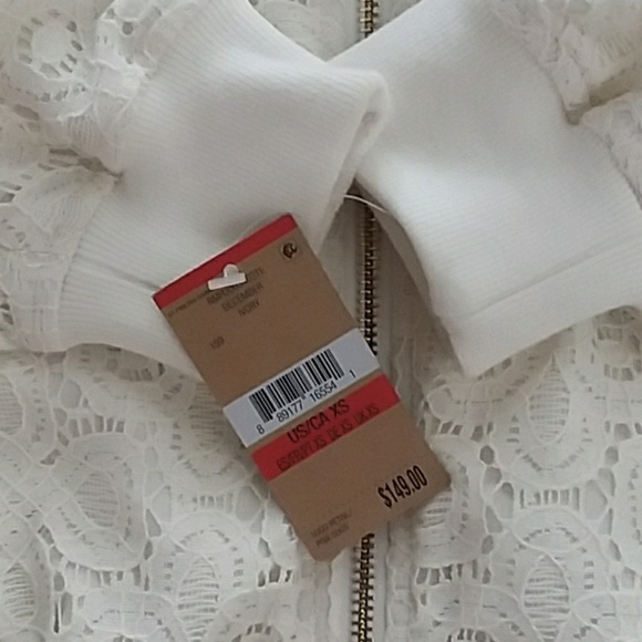 Rachel Roy extra small white lace bomber jacket - Picture 5 of 7